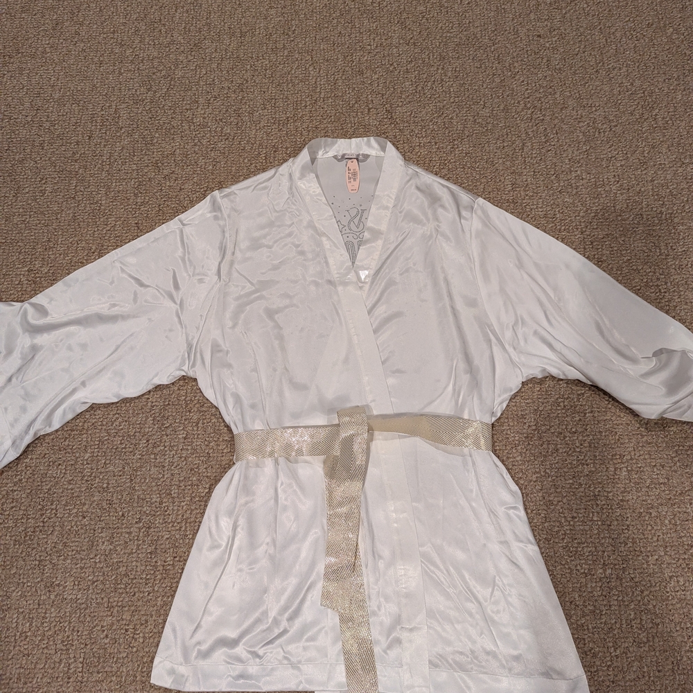 Victoria's Secret White Satin Robe